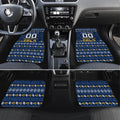 Personalized Parramatta Eels Christmas Car Mats Australian Rugby Fans - Pixelated Ugly Xmas Pattern Mascot Santa