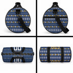 Personalized Parramatta Eels Christmas Duffle Bag Australian Rugby Fans - Pixelated Ugly Xmas Pattern Mascot Santa
