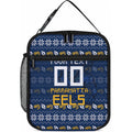 Personalized Parramatta Eels Christmas Lunch Bag Australian Rugby Fans - Pixelated Ugly Xmas Pattern Mascot Santa