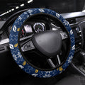 Parramatta Eels Christmas Steering Wheel Cover Australian Rugby Fans - Pixelated Ugly Xmas Pattern Mascot Santa