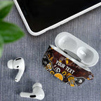 Personalized Hawthorn Hawks AirPods Case Aboriginal Dot Painting Graffiti Style