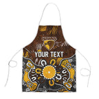 Personalized Hawthorn Hawks Apron Aboriginal Dot Painting Graffiti Style