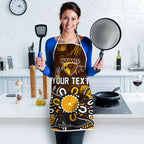 Personalized Hawthorn Hawks Apron Aboriginal Dot Painting Graffiti Style