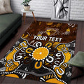 Personalized Hawthorn Hawks Area Rug Aboriginal Dot Painting Graffiti Style
