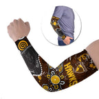 Personalized Hawthorn Hawks Arm Sleeves Aboriginal Dot Painting Graffiti Style