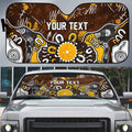 Personalized Hawthorn Hawks Auto Sun Shade Aboriginal Dot Painting Graffiti Style