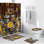 Personalized Hawthorn Hawks Bathroom Set Aboriginal Dot Painting Graffiti Style