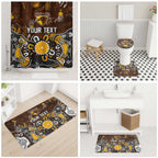 Personalized Hawthorn Hawks Bathroom Set Aboriginal Dot Painting Graffiti Style