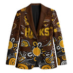 Personalized Hawthorn Hawks Blazer Aboriginal Dot Painting Graffiti Style