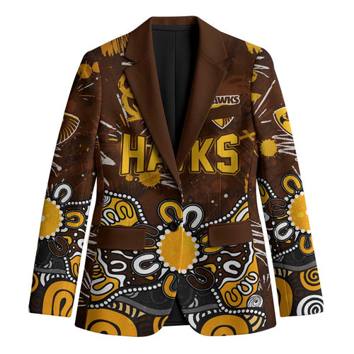 Personalized Hawthorn Hawks Blazer Aboriginal Dot Painting Graffiti Style