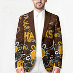 Personalized Hawthorn Hawks Blazer Aboriginal Dot Painting Graffiti Style