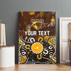 Personalized Hawthorn Hawks Canvas Wall Art Aboriginal Dot Painting Graffiti Style