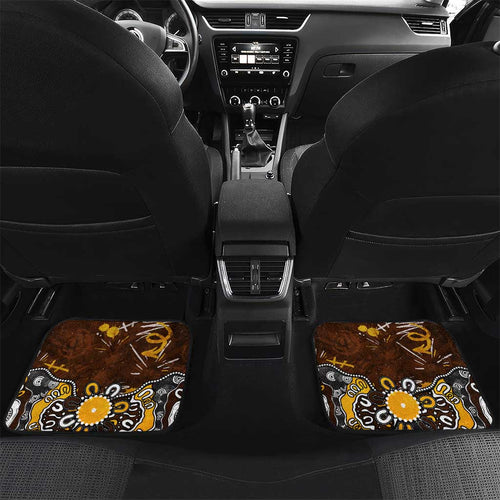 Personalized Hawthorn Hawks Car Mats Aboriginal Dot Painting Graffiti Style
