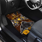 Personalized Hawthorn Hawks Car Mats Aboriginal Dot Painting Graffiti Style