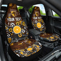 Personalized Hawthorn Hawks Car Seat Cover Aboriginal Dot Painting Graffiti Style