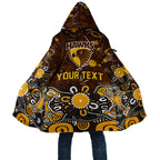 Personalized Hawthorn Hawks Cloak Aboriginal Dot Painting Graffiti Style
