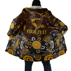 Personalized Hawthorn Hawks Cloak Aboriginal Dot Painting Graffiti Style