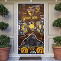 Personalized Hawthorn Hawks Door Cover Aboriginal Dot Painting Graffiti Style