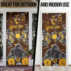 Personalized Hawthorn Hawks Door Cover Aboriginal Dot Painting Graffiti Style