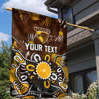 Personalized Hawthorn Hawks Garden Flag Aboriginal Dot Painting Graffiti Style