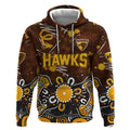Personalized Hawthorn Hawks Hoodie Aboriginal Dot Painting Graffiti Style