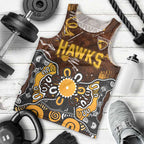 Personalized Hawthorn Hawks Men Tank Top Aboriginal Dot Painting Graffiti Style