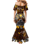 Personalized Hawthorn Hawks Mermaid Dress Aboriginal Dot Painting Graffiti Style