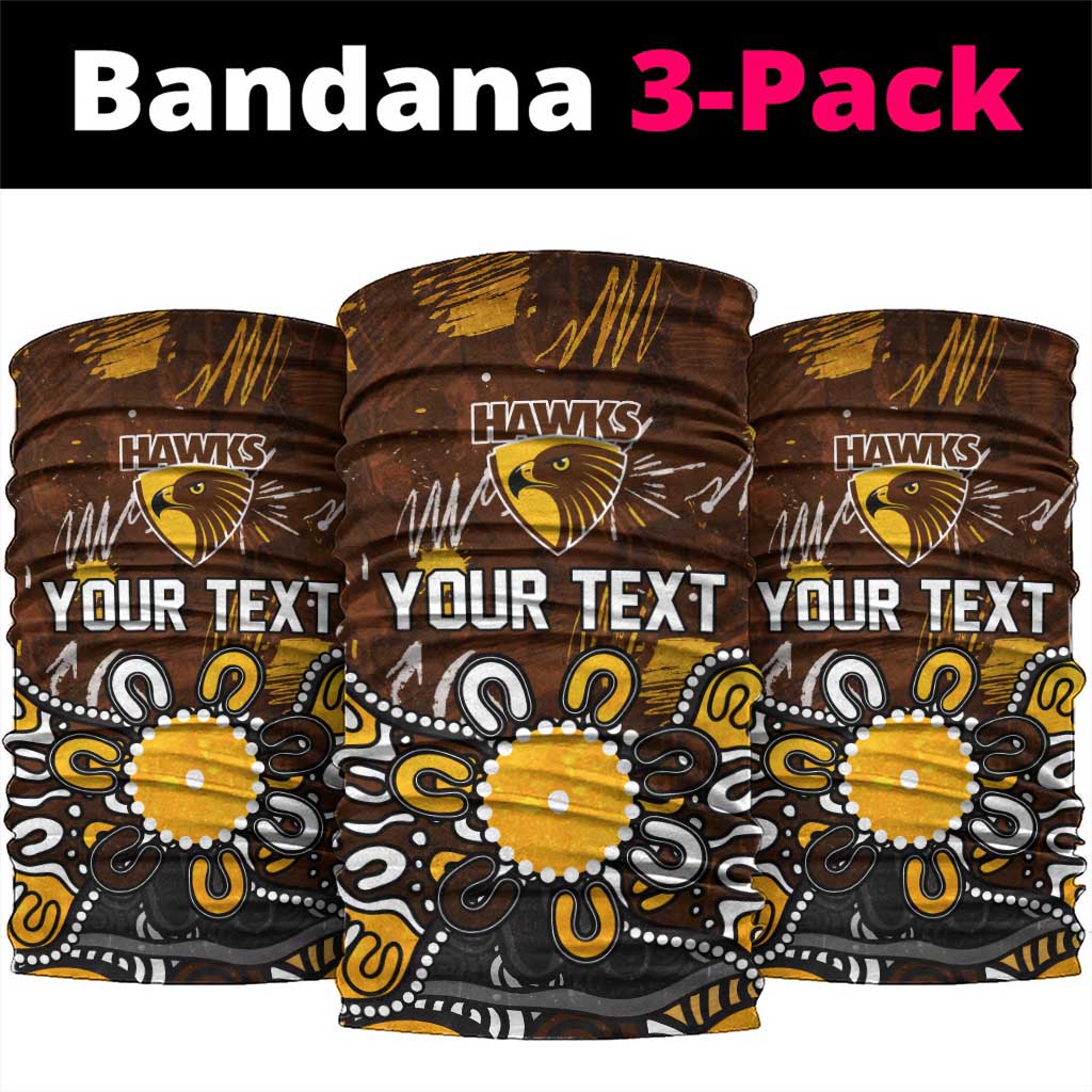 Personalized Hawthorn Hawks Neck Gaiter Aboriginal Dot Painting Graffiti Style