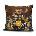 Personalized Hawthorn Hawks Pillow Cover Aboriginal Dot Painting Graffiti Style