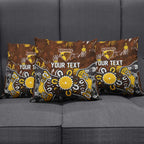 Personalized Hawthorn Hawks Pillow Cover Aboriginal Dot Painting Graffiti Style