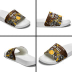 Personalized Hawthorn Hawks Slide Sandals Aboriginal Dot Painting Graffiti Style