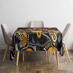 Personalized Hawthorn Hawks Tablecloth Aboriginal Dot Painting Graffiti Style