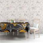 Personalized Hawthorn Hawks Tablecloth Aboriginal Dot Painting Graffiti Style