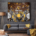 Personalized Hawthorn Hawks Tapestry Aboriginal Dot Painting Graffiti Style