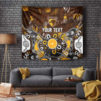 Personalized Hawthorn Hawks Tapestry Aboriginal Dot Painting Graffiti Style