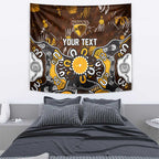 Personalized Hawthorn Hawks Tapestry Aboriginal Dot Painting Graffiti Style