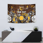 Personalized Hawthorn Hawks Tapestry Aboriginal Dot Painting Graffiti Style