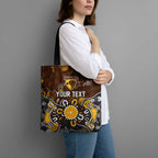Personalized Hawthorn Hawks Tote Bag Aboriginal Dot Painting Graffiti Style