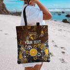 Personalized Hawthorn Hawks Tote Bag Aboriginal Dot Painting Graffiti Style