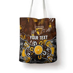 Personalized Hawthorn Hawks Tote Bag Aboriginal Dot Painting Graffiti Style