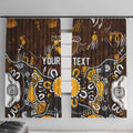 Personalized Hawthorn Hawks Window Curtain Aboriginal Dot Painting Graffiti Style