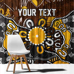 Personalized Hawthorn Hawks Window Curtain Aboriginal Dot Painting Graffiti Style