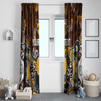 Personalized Hawthorn Hawks Window Curtain Aboriginal Dot Painting Graffiti Style