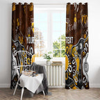 Personalized Hawthorn Hawks Window Curtain Aboriginal Dot Painting Graffiti Style
