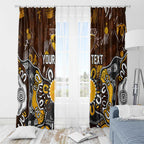 Personalized Hawthorn Hawks Window Curtain Aboriginal Dot Painting Graffiti Style