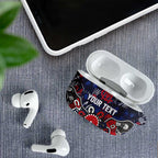 Personalized Melbourne Demons AirPods Case Aboriginal Dot Painting Graffiti Style