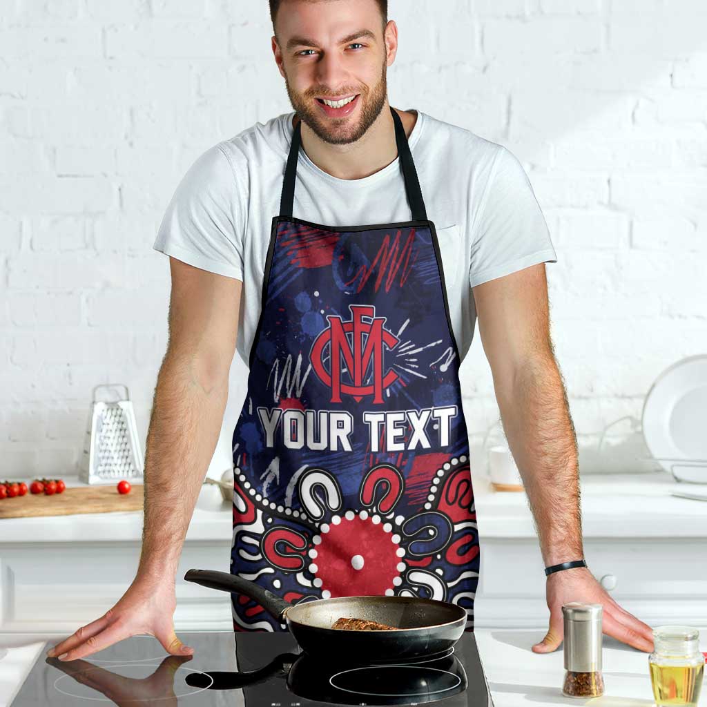 Personalized Melbourne Demons Apron Aboriginal Dot Painting Graffiti Style