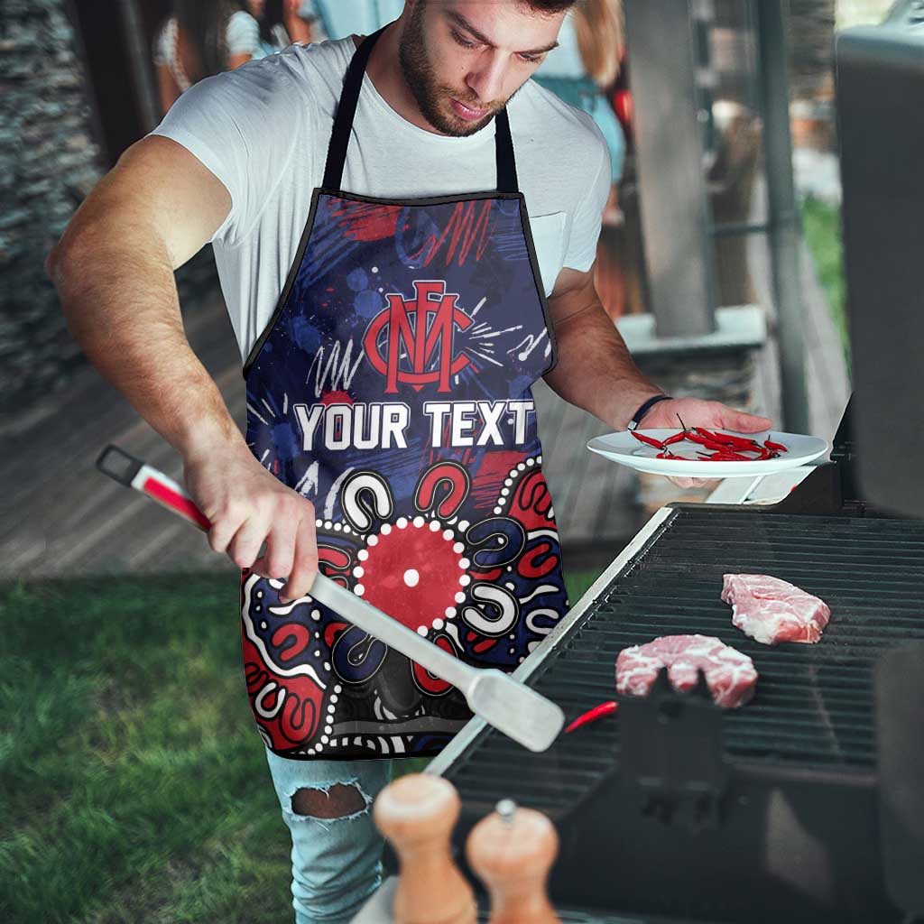 Personalized Melbourne Demons Apron Aboriginal Dot Painting Graffiti Style
