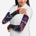 Personalized Melbourne Demons Arm Sleeves Aboriginal Dot Painting Graffiti Style