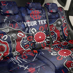 Personalized Melbourne Demons Back Car Seat Cover Aboriginal Dot Painting Graffiti Style